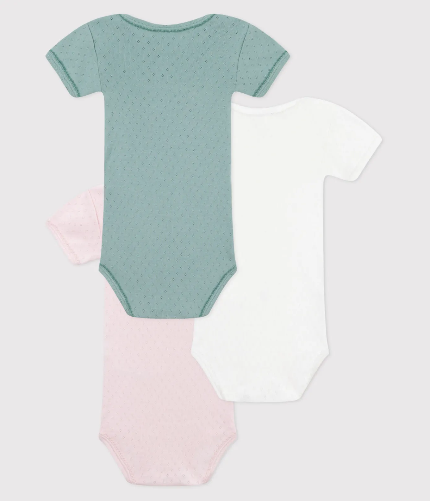 Petit Bateau Bodys*3er-Set kurzärmeliger Baby-Bodys aus einfarbiger Baumwolle variante 1