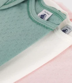 Petit Bateau Bodys*3er-Set kurzärmeliger Baby-Bodys aus einfarbiger Baumwolle variante 1