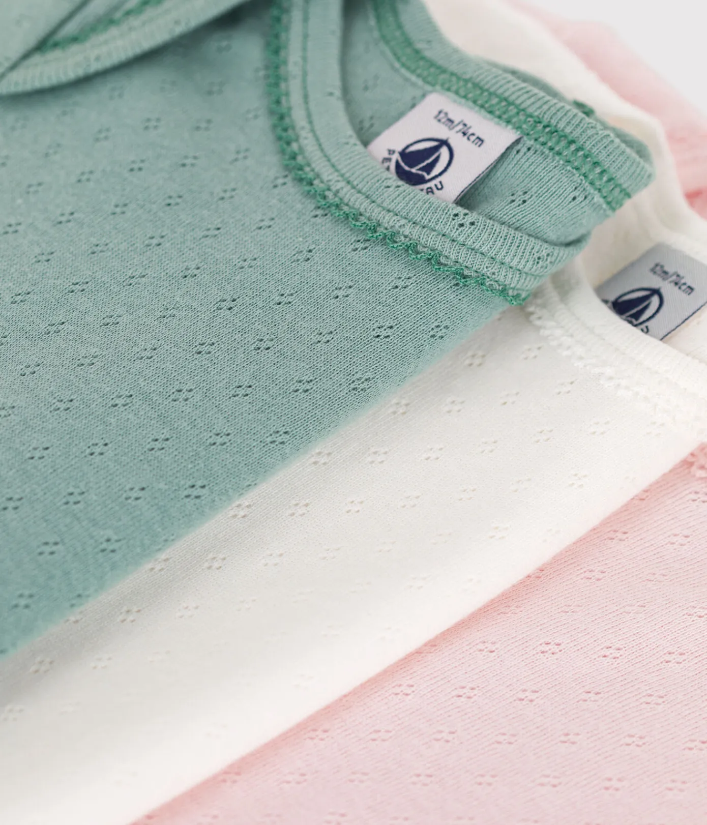 Petit Bateau Bodys*3er-Set kurzärmeliger Baby-Bodys aus einfarbiger Baumwolle variante 1