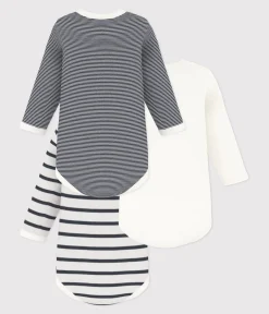 Petit Bateau Bodys*3er-Set langärmelige Baby-Bodys variante 1
