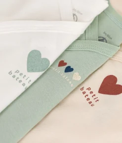 Petit Bateau Bodys|Newborn*3er-Set Langärmelige Baby-Bodys in Wickel-Optik aus Baumwolle variante 1
