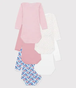Petit Bateau Bodys*5er-Set langärmelige Baby-Bodys aus Baumwolle mit Blumenmotiv variante 1