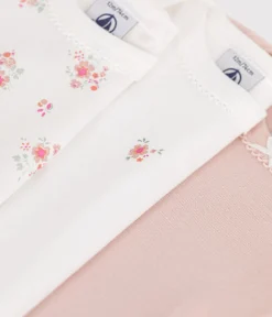 Petit Bateau Bodys*3er-Set langärmelige Bodys aus Baumwolle mit Blumenmotiv für Babys variante 1