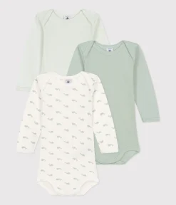 Petit Bateau Bodys*3er-Set langärmelige Bodys aus Baumwolle mit kleinen Walen für Babys variante 1