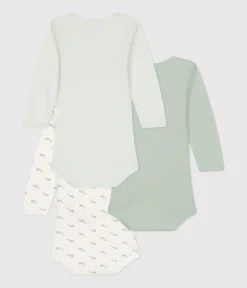 Petit Bateau Bodys*3er-Set langärmelige Bodys aus Baumwolle mit kleinen Walen für Babys variante 1