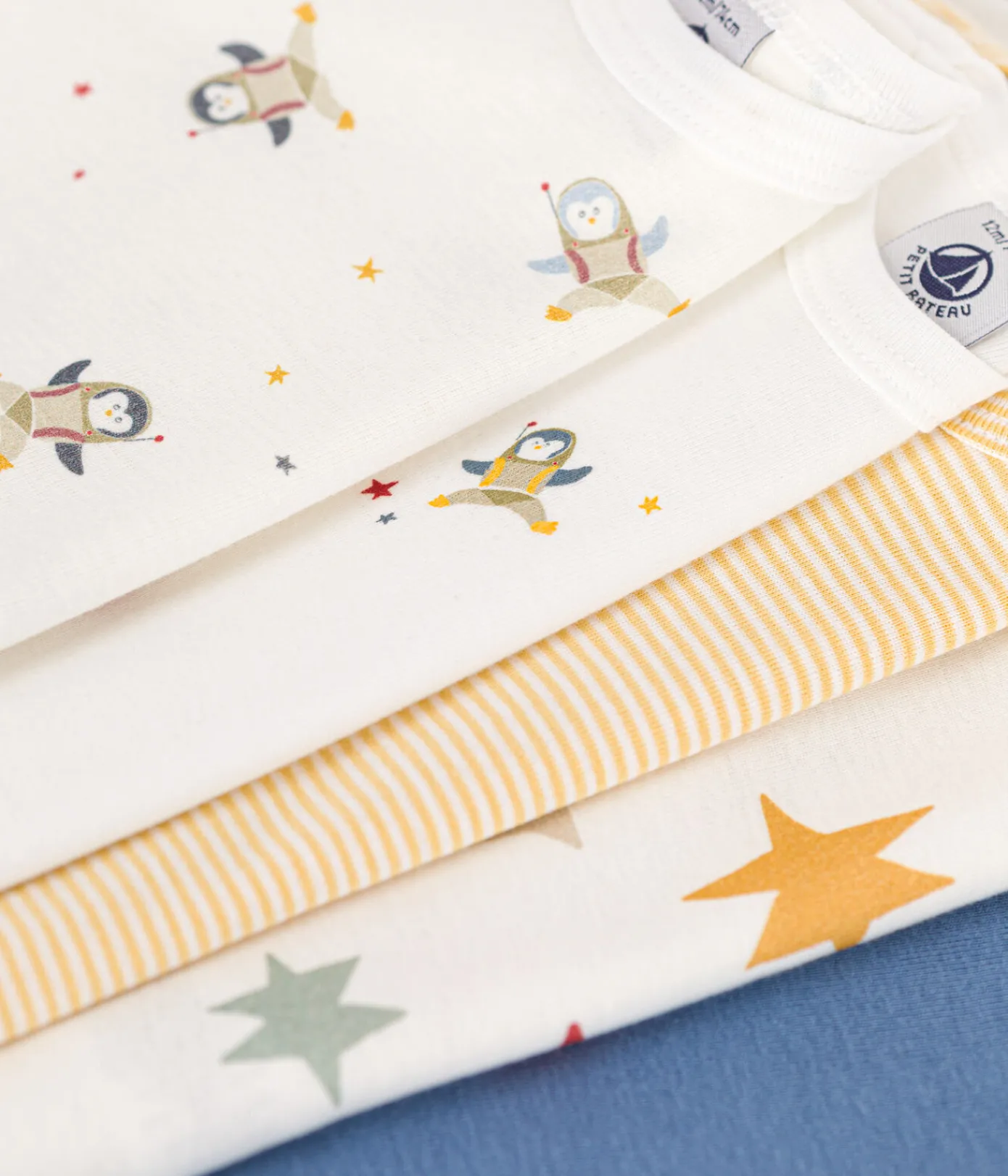 Petit Bateau Bodys*5er-Set langärmelige Bodys aus Baumwolle mit Weltraum-Motiv für Babys variante 1