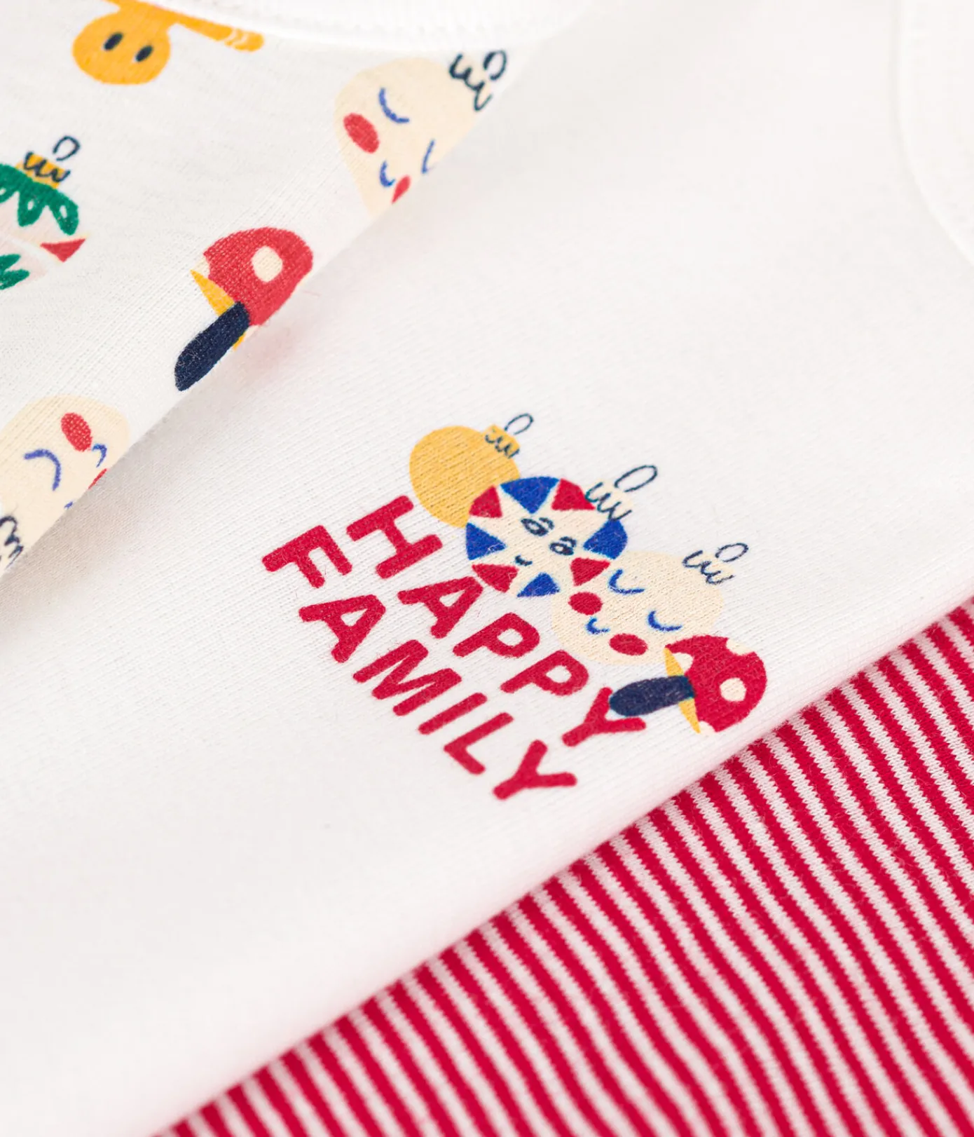 Petit Bateau Bodys*3er-Set langärmelige Bodys aus Baumwolle mit Weihnachts-Motiv für Babys. variante 1