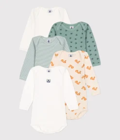 Petit Bateau Bodys*5er-Set langärmelige Bodys aus Baumwolle mit Tiermotiv für Babys variante 1