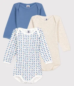 Petit Bateau Bodys*3er-Set langärmelige Bodys aus Baumwolle mit Raketen-Motiv für Babys variante 1