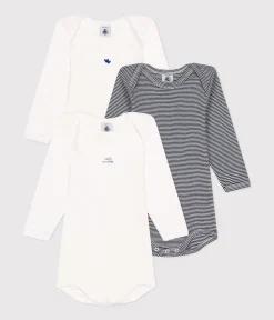 Petit Bateau Bodys*3er-Set langärmelige Bodys aus Baumwolle für Babys variante 1