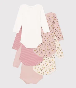 Petit Bateau Bodys*5er-Set langärmelige Bodys aus Baumwolle mit Blumenmotiv für Babys variante 1