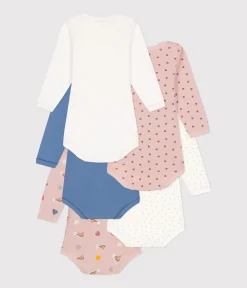 Petit Bateau Bodys*5er-Set langärmelige Bodys aus Baumwolle mit Stern- und Herzmotiven für Babys variante 1