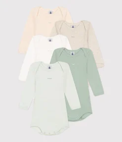 Petit Bateau Bodys*5er-Set langärmelige Bodys aus Baumwolle für Babys variante 1