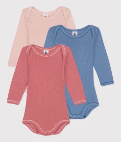 Petit Bateau Bodys*3er-Set langärmelige Bodys aus Baumwolle für Babys variante 1