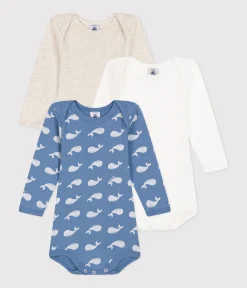 Petit Bateau Bodys*3er-Set langärmelige Bodys aus Baumwolle mit Walmotiv für Babys variante 1