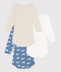 Petit Bateau Bodys*3er-Set langärmelige Bodys aus Baumwolle mit Walmotiv für Babys variante 1