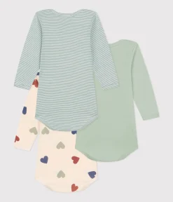 Petit Bateau Bodys*3er-Set langärmelige Bodys aus Baumwolle mit drei Herz-Motiv für Babys variante 1