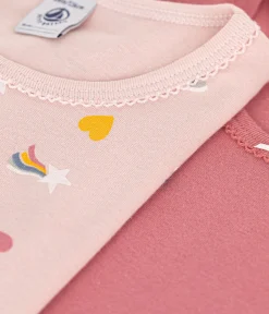 Petit Bateau Unterhemden, Tanktops|T-Shirts, Tops, Oberteile*2er-Set langärmelige Kinder-T-Shirts aus Baumwolle mit Herzmotiv variante 1