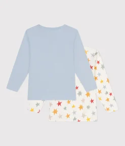Petit Bateau Unterhemden, Tanktops|T-Shirts, Poloshirts, Hemden*2er-Set langärmelige Kinder-T-Shirts aus Baumwolle mit Sternenmotiv variante 1