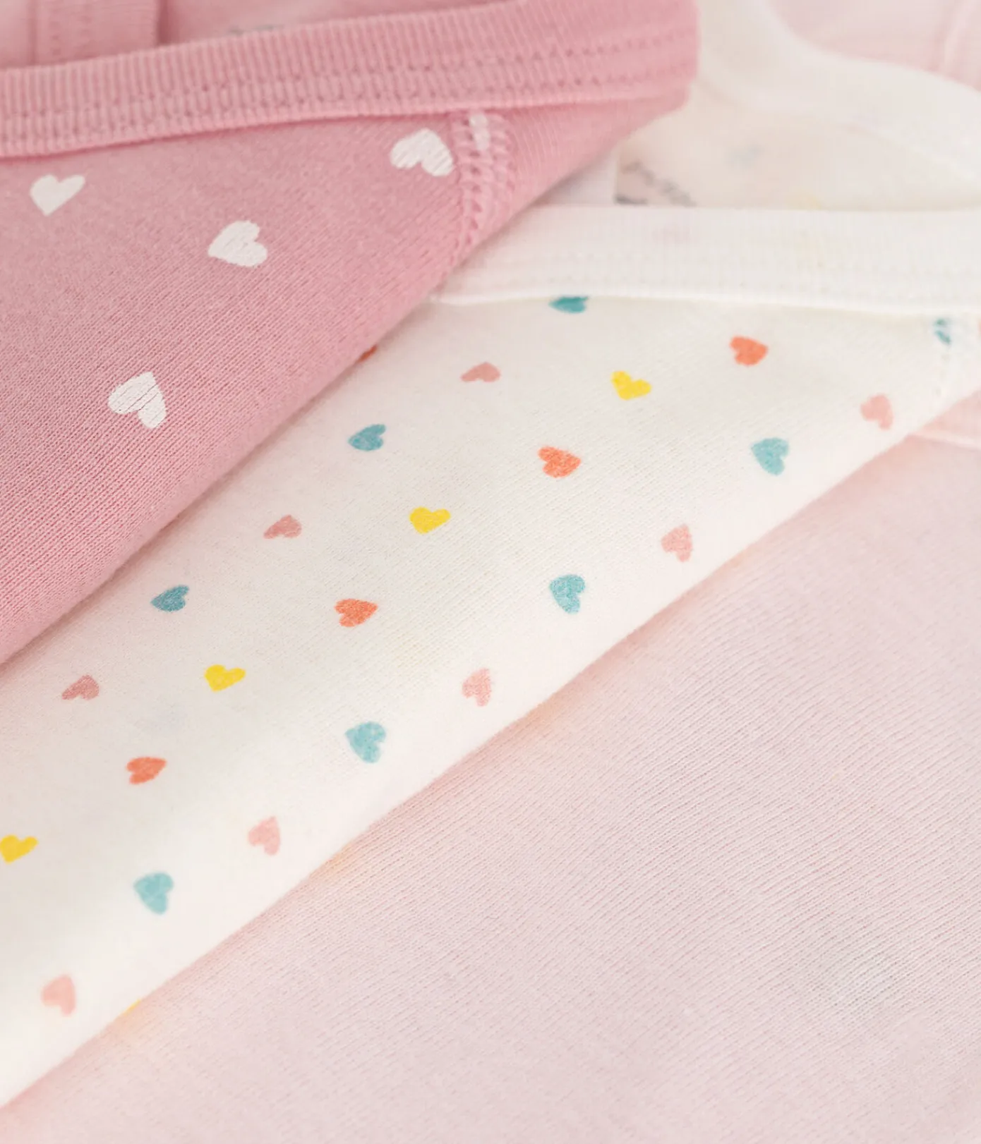Petit Bateau Bodys|Newborn*3er-Set langärmelige Wickelbodys aus bedruckter Baumwolle variante 1