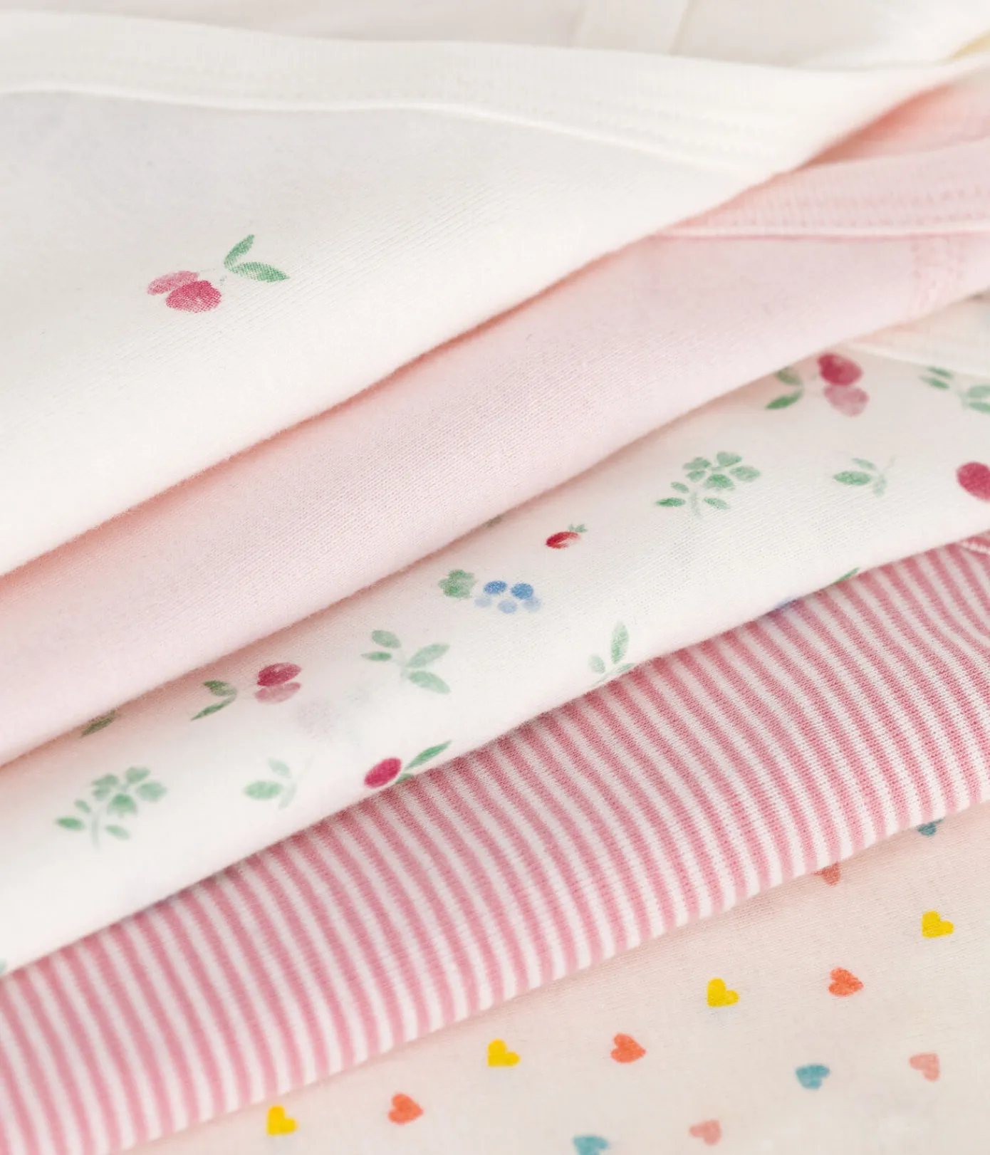 Petit Bateau Bodys|Newborn*5er-Set langärmelige Wickelbodys aus bedruckter Baumwolle variante 1