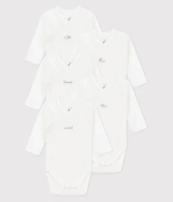Petit Bateau Bodys|Newborn*5er-Set langärmelige Wickelbodys aus Baumwolle variante 1