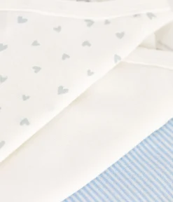 Petit Bateau Bodys|Newborn*3er-Set langärmelige Wickelbodys aus bedruckter Baumwolle variante 1