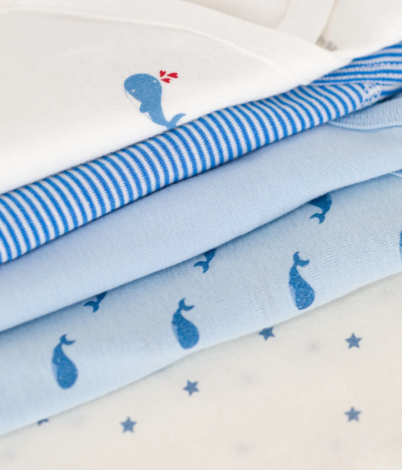 Petit Bateau Bodys|Newborn*5er-Set langärmelige Wickelbodys aus bedruckter Baumwolle variante 1
