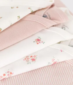Petit Bateau Bodys|Newborn*5er-Set langärmelige Wickelbodys aus Baumwolle variante 1