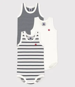 Petit Bateau Bodys*3er-Set ärmellose Baby-Bodys variante 1