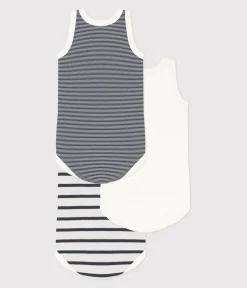 Petit Bateau Bodys*3er-Set ärmellose Baby-Bodys variante 1