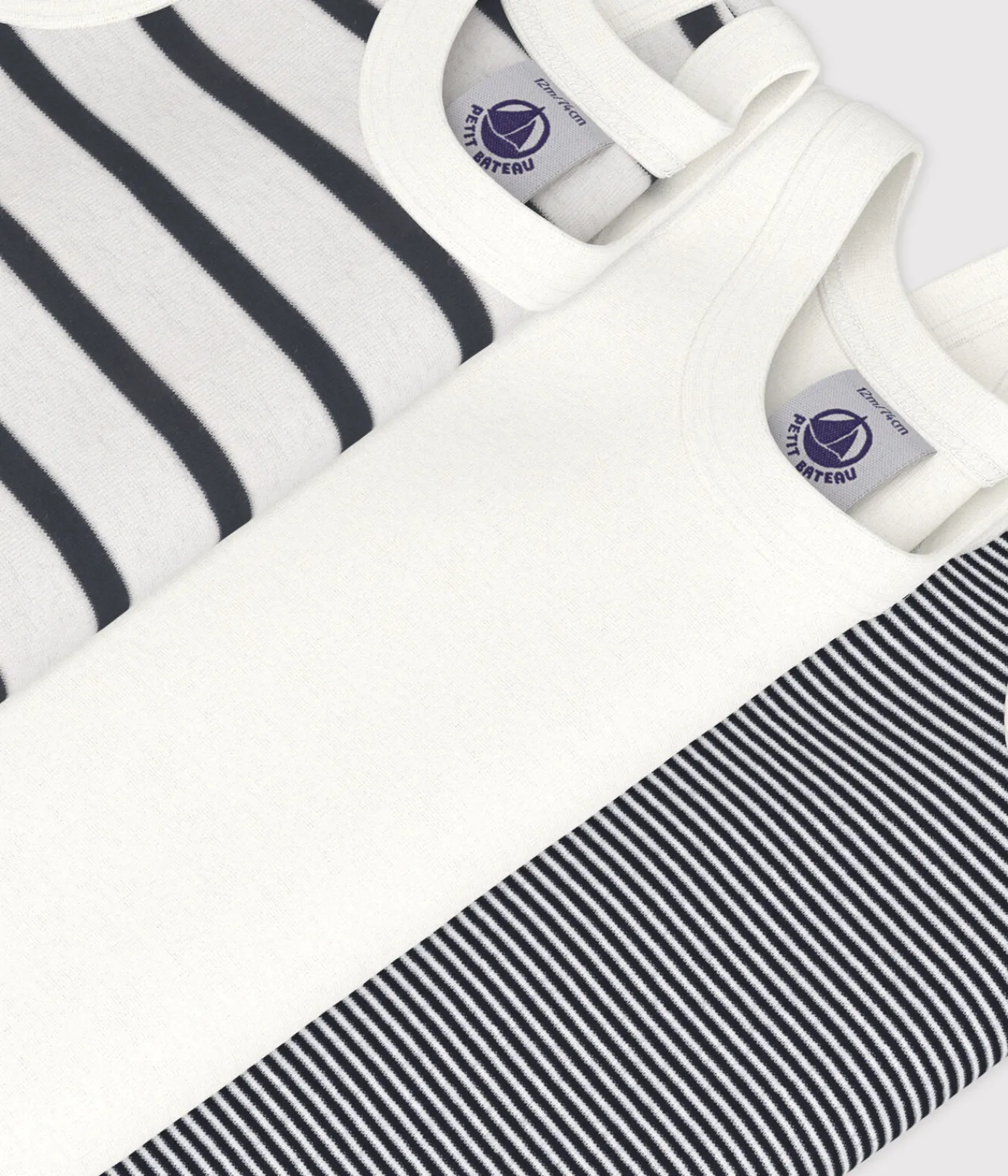 Petit Bateau Bodys*3er-Set ärmellose Baby-Bodys variante 1