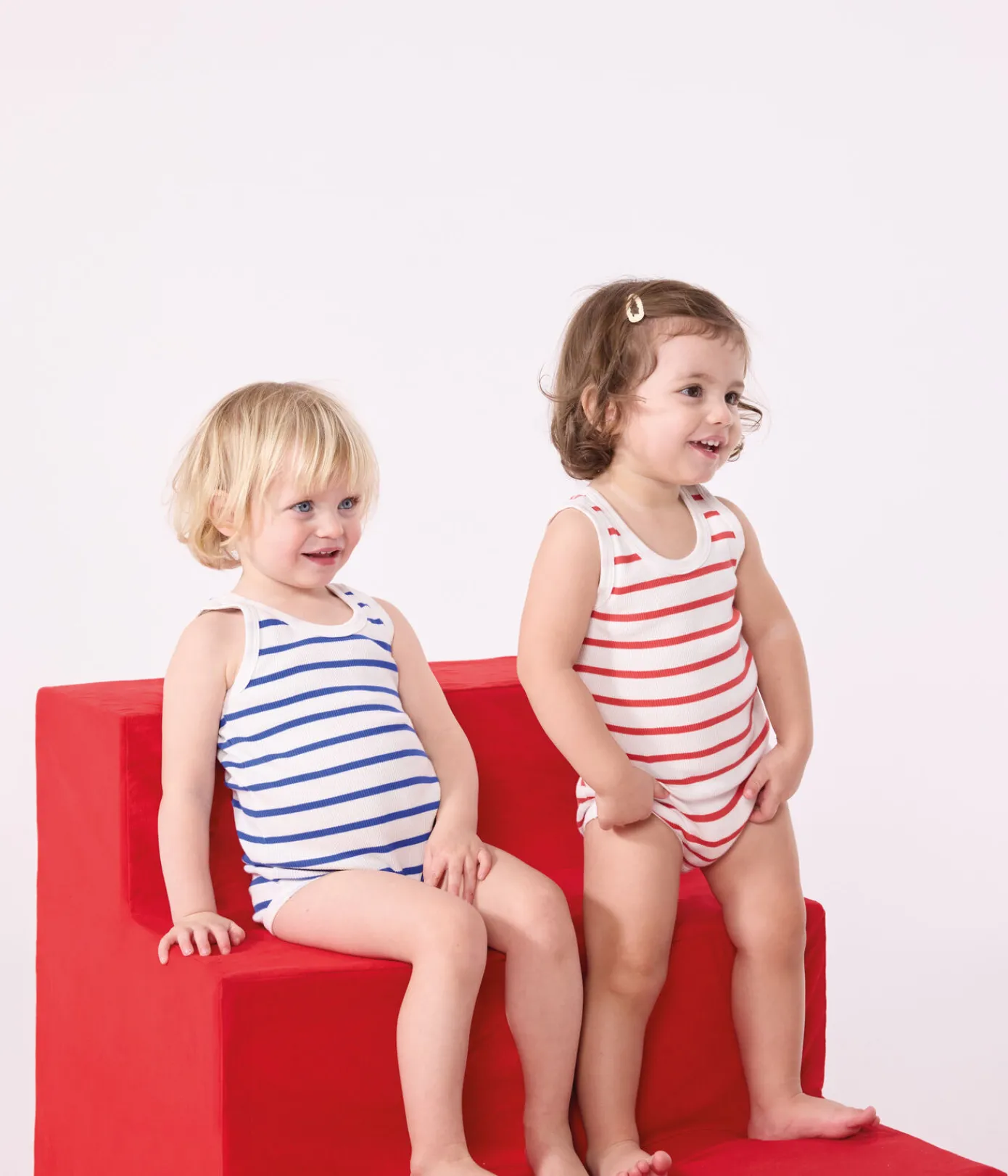 Petit Bateau Bodys*2er-Set ärmellose Baby-Bodys aus Baumwolle mit Streifen variante 1