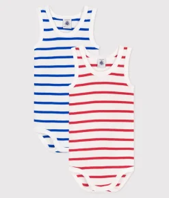 Petit Bateau Bodys*2er-Set ärmellose Baby-Bodys aus Baumwolle mit Streifen variante 1