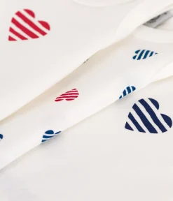 Petit Bateau Bodys*3er-Set ärmellose Baby-Bodys aus Baumwolle mit gestreiften Herzen variante 1