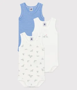 Petit Bateau Bodys*3er-Set ärmellose Baby-Bodys aus bedruckter Baumwolle variante 1