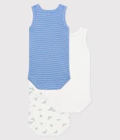 Petit Bateau Bodys*3er-Set ärmellose Baby-Bodys aus bedruckter Baumwolle variante 1