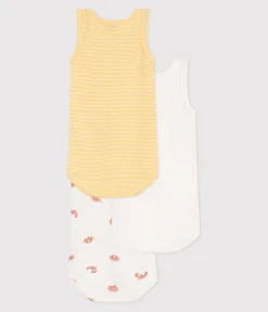 Petit Bateau Bodys*3er-Set ärmellose Baby-Bodys aus Baumwolle mit Krebs-Motiv variante 1