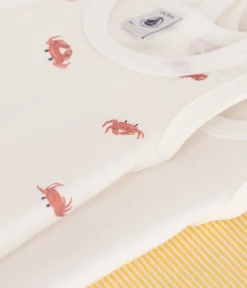Petit Bateau Bodys*3er-Set ärmellose Baby-Bodys aus Baumwolle mit Krebs-Motiv variante 1