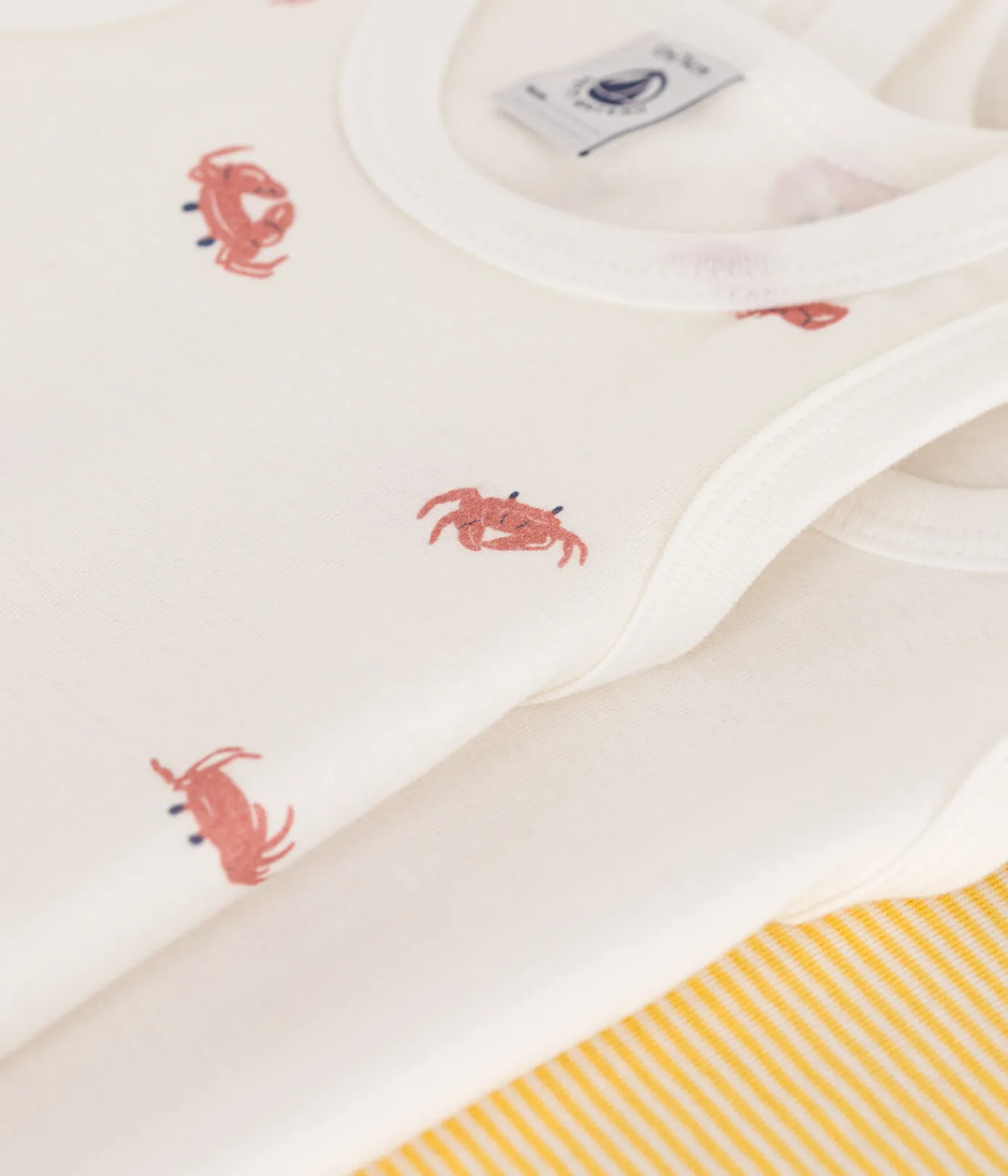 Petit Bateau Bodys*3er-Set ärmellose Baby-Bodys aus Baumwolle mit Krebs-Motiv variante 1