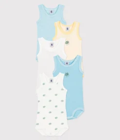 Petit Bateau Bodys*5er-Set ärmellose Baby-Bodys aus bedruckter Baumwolle variante 1