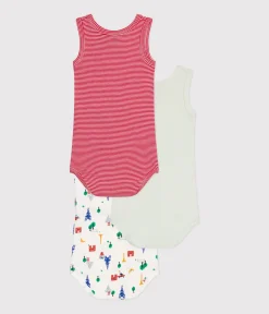 Petit Bateau Bodys*3er-Set Ärmellose Baby-Bodys aus Baumwolle variante 1