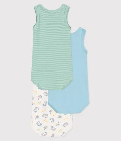 Petit Bateau Bodys*3er-Set ärmellose Baby-Bodys aus bedruckter Baumwolle variante 1