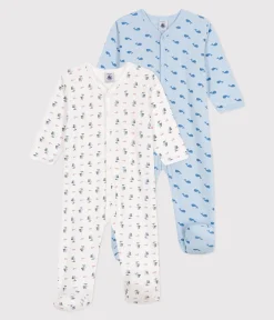 Petit Bateau Schlafanzüge, Strampler*2er-Set Strampler aus bedruckter Baumwolle variante 1