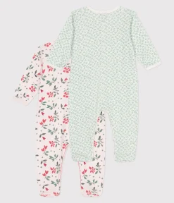 Petit Bateau Schlafanzüge, Strampler*2er-Set Strampler aus geblümter Baumwolle variante 1