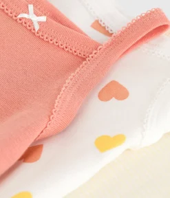 Petit Bateau Bodys*3er-Set Trägerstrampler aus Baumwolle mit Herzmotiv variante 1