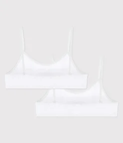 Petit Bateau Bustiers, Mädchen-Bhs*2er-Set weiße Bustiers für Mädchen variante 1