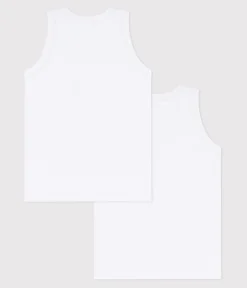 Petit Bateau Unterhemden, Tanktops|T-Shirts, Poloshirts, Hemden*2er-Set weiße Unterhemden für Jungen variante 1