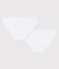 Petit Bateau Unterhosen, Shortys*2er-Set weisse slips für Mädchen variante 1