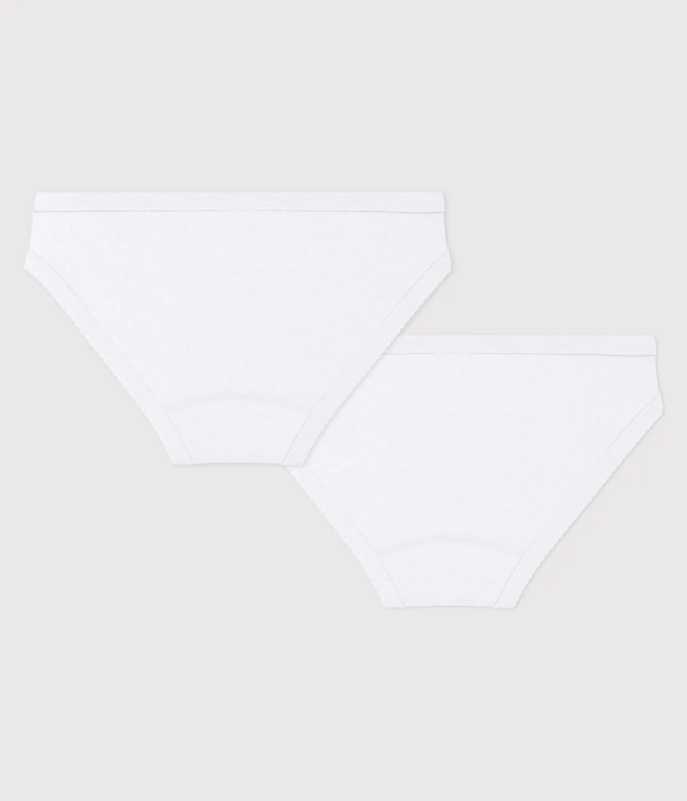 Petit Bateau Unterhosen, Shortys*2er-Set weisse slips für Mädchen variante 1